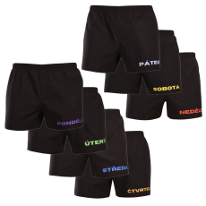 Nedeto 7PACK férfi bő szárú boxeralsók Nedeto 2. hét (7NTF2) L