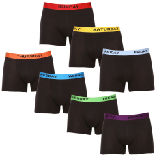 Nedeto 7PACK Férfi boxeralsó Nedeto fekete (7NB001-week) 3XL