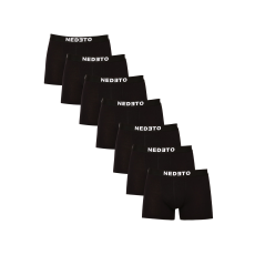 Nedeto 7PACK Férfi boxeralsó Nedeto fekete (7NDTB001-brand) 4XL