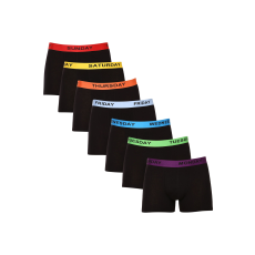 Nedeto 7PACK Férfi boxeralsó Nedeto fekete (7NDTB001-week) XXL