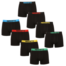 Nedeto 8PACK férfi boxeralsók Nedeto fekete (8NBC1) 4XL