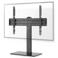 Nedis asztali TV-állvány/ 37-70&quot;/ terhelhetőség 40 kg/ állítható magasság/ fix/ acél/ edzett üveg/ fekete tv állvány és fali konzol