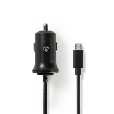 Nedis autós töltő 2.4 A Micro USB fekete (CCHAM240ABK) (CCHAM240ABK) mobiltelefon kellék