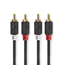 Nedis CABW24200AT05 2x RCA apa - 2x RCA apa Kábel (0.50m) (CABW24200AT05) kábel és adapter