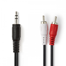 Nedis CAGT22200BK20 Jack - RCA sztereó audiokábel - 2m kábel és adapter