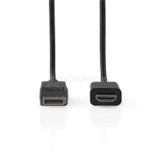 Nedis CCGL37101BK20 DisplayPort dugó - HDMI dugó kábel 4K@30Hz, 2m (CCGL37101BK20) kábel és adapter