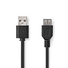 Nedis CCGL60010BK20 USB-A apa - USB-A apa 2.0 Adat és töltő kábel - Fekete (2m) (CCGL60010BK20) kábel és adapter