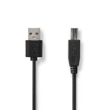 Nedis CCGL60101BK30 USB-A apa - USB-B apa 2.0 Adat és töltő kábel - Fekete (3m) kábel és adapter