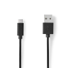Nedis CCGL60500BK10 USB-A apa - USB-B apa 2.0 Adat és töltő kábel - Fekete (1m)
