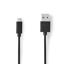 Nedis CCGL60500BK30 USB-A apa - MicroUSB-B apa 2.0 Adat és töltő kábel - Fekete (3m) kábel és adapter
