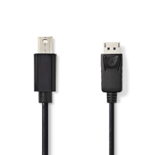 Nedis CCGP37400BK20 Mini DisplayPort - DisplayPort (apa - apa) kábel 2m - Fekete kábel és adapter