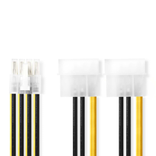 Nedis CCGP74400VA015 Belső hálózati tápkábel - 0.15m (CCGP74400VA015) kábel és adapter