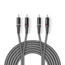 Nedis COTH24200GY15 2x RCA (apa - apa) kábel 1.5m - Szürke kábel és adapter
