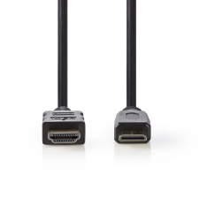 Nedis CVGP34500BK30 HDMI apa - MiniHDMI apa Nagy sebességű kábel Ethernet átvitellel 3m Fekete kábel és adapter