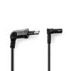 Nedis IEC-320-C1 Angled Power Cable 2m Black