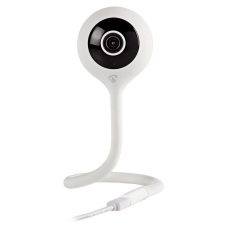 Nedis IP kamera/ Wi-Fi/ 1080p/ klímafigyelő érzékelő/ micro USB/ MicroSD/ Cloud/ Android/ iOS/ adapter/ fehér megfigyelő kamera