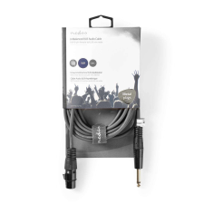 Nedis Kiegyensúlyozatlan audio kábel | XLR 3-Tűs Aljzat | 6.35 mm Dugasz | Nikkelezett | 5.00 m | Kerek... kábel és adapter