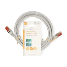 Nedis Nedis Cat6 patch kábel, szürke, aranyozott érintkezők, 10/100/1000 Mbit/s, hossz 2m, CCGL85220GY20 kábel és adapter