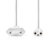 Nedis Nedis táp kábel IEC-320-C7, 2 x 0.75 mm˛, hossz 3m, FEHÉR, CEGL11040WT30