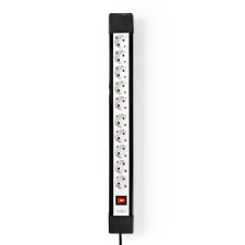 Nedis Pro-Line elosztó védőérintkező 10-irányú kapcsolóval 3m fekete/fehér  (EXS103F1PRO) (EXS103F1PRO) hosszabbító, elosztó