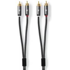 Nedis RCA Összekötő Szürke 5m CATB24200GY50 kábel és adapter