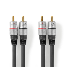 Nedis RCA - RCA Sztereó audiokábel 0.8m (2xRCA apa - 2xRCA apa) (CAGC24200AT075) kábel és adapter