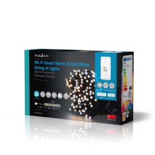 Nedis SmartLife WiFi LED fényfüzér meleg és hideg fehér 10m (WIFILX02W100) karácsonyfa izzósor