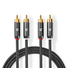 Nedis Sztereó audiokábel 1m (2xRCA apa - 2xRCA apa) kábel és adapter