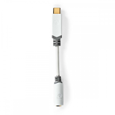 Nedis USB-C™ Adapter | USB 2.0 | USB-C™ Dugasz | 3.5 mm Aljzat | 0.10 m | Kerek | Aranyozott | PVC | Fehér | Doboz kábel és adapter