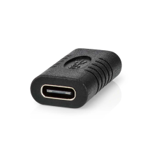 Nedis USB-C™ Adapter | USB 3.2 Gen 2 | USB-C™ Aljzat | USB-C™ Aljzat | 4K@60Hz | 10 Gbps | Kerek | Nikkelezett | Fekete | Boríték kábel és adapter