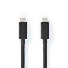 Nedis USB-C apa - USB-C apa töltő/adat kábel - Fekete (1m) kábel és adapter