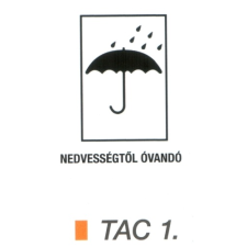 Nedvességtöl óvandó TAC1 információs címke
