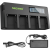Neewer Sony NP-F Akkumulátortöltő -4-Csatornás LCD NP-F550 F570 F750 F950 F960 F980 Charger