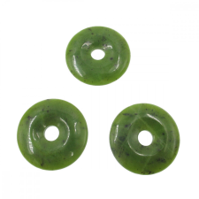 Nefrit jáde donut (fánk) medál 40mm medál