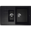  Négyszögletes konyhai mosogató 2 tál Ulgran U-205-308 Fekete, 77 x 49.5 cm