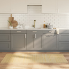  négyszögletű világos természetes bambusz szőnyeg 70 x 200 cm lakástextília