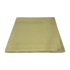 Négyzet alakú Tortadob - Arany (25 cm) Virágmintával sütés és főzés