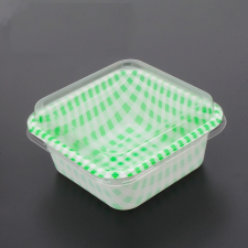  Négyzetes tortadoboz tetővel, Zöld 6db sütés és főzés