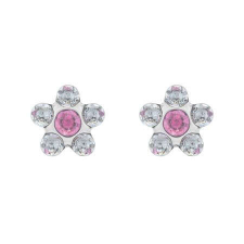  Nem belőhető fülbevaló - margaréta - pink-crystal fülbevaló