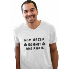 Nem eszek semmit, ami kakil - Férfi V Nyakú Póló férfi póló