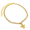  Nemesacél Angyalka charmos arany színű karkötő