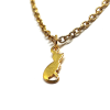  Nemesacél Cicás medálos nyaklánc, arany színű