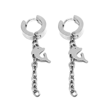 Nemesacél Delfines fülbevaló lánccal fülbevaló