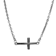  Nemesacél Kereszt medál ezüst színű nyaklánccal nyaklánc