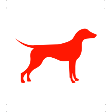  Német Pincser kutya autó matrica piros #200 matrica