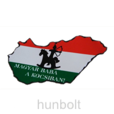  Nemzeti színű Magyarország Magyar baba a kocsiban külső matrica (14X8 cm) ajándéktárgy
