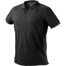 Neo 81-659-M Munkapóló, Galléros, Denim, Fekete, Pique, 100% Pamut, 196g/m2, M (81-659-M)