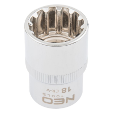 Neo Dugókulcs, SPLINE, 1/2", 18mm, dugókulcs