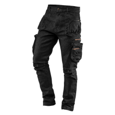 Neo Farmer Munkásnadrág, DENIM, fekete, cipzáros oldalzsebekkel, 98% pamut, 410 g/m2, M munkaruha