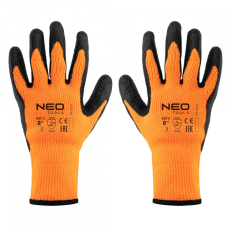 Neo munkakesztyű, hőszigetelt, latex bevonatú poliészter, 2242x, 8-as méret